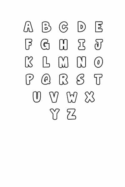 Free Printable Bubble Letter Stencils: Bubble Letters Set