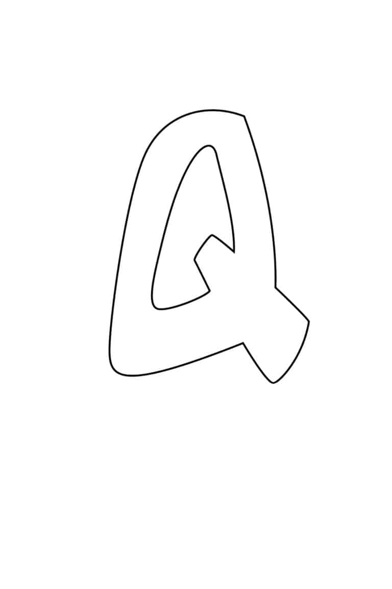 Free Printable Bubble Letter Q