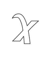 Free Printable Bubble Letter X