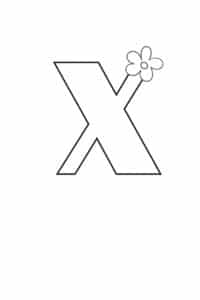Free Printable Bubble Letter X