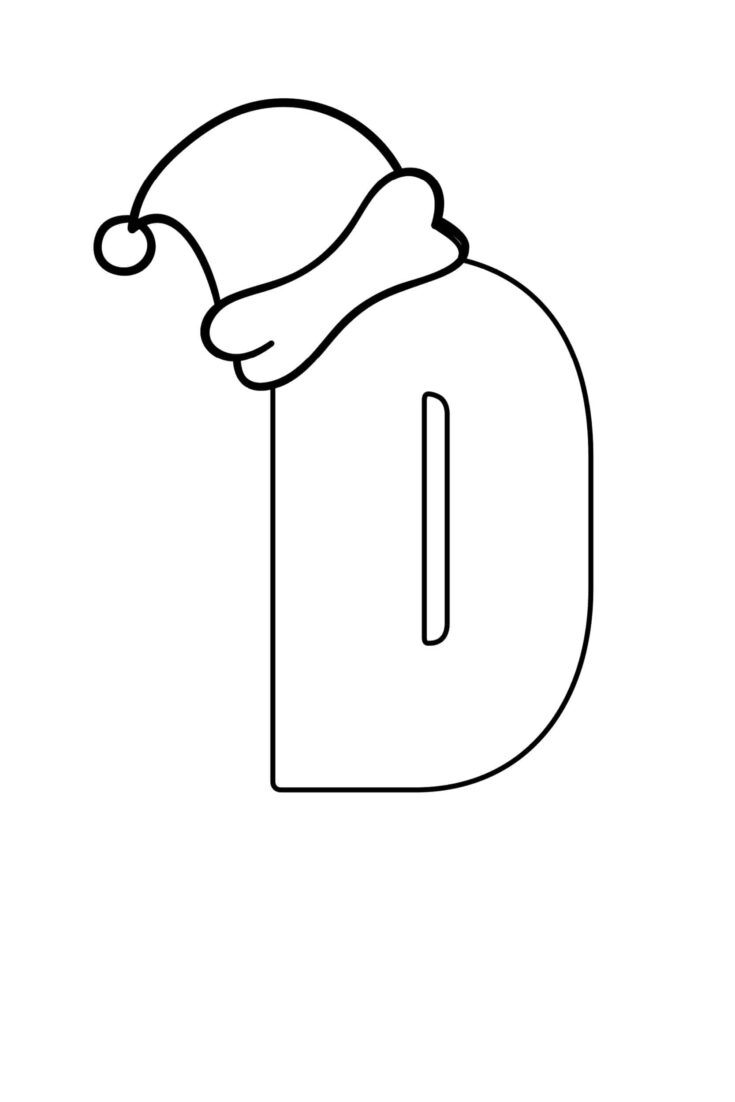 Printable Bubble Letters: Outer Space Letter D