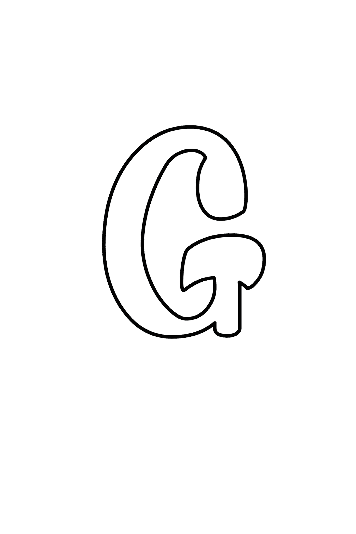 Free Printable Bubble Letter G