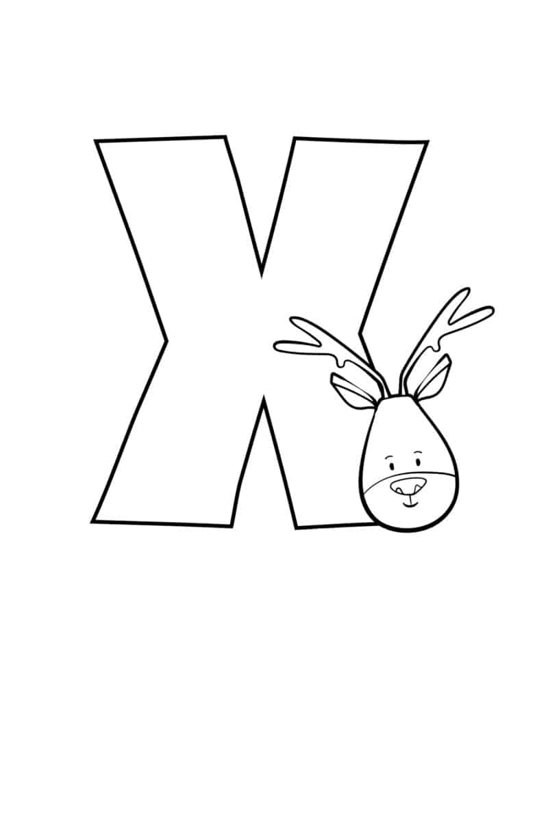 Free Printable Bubble Letter X - Freebie Finding Mom