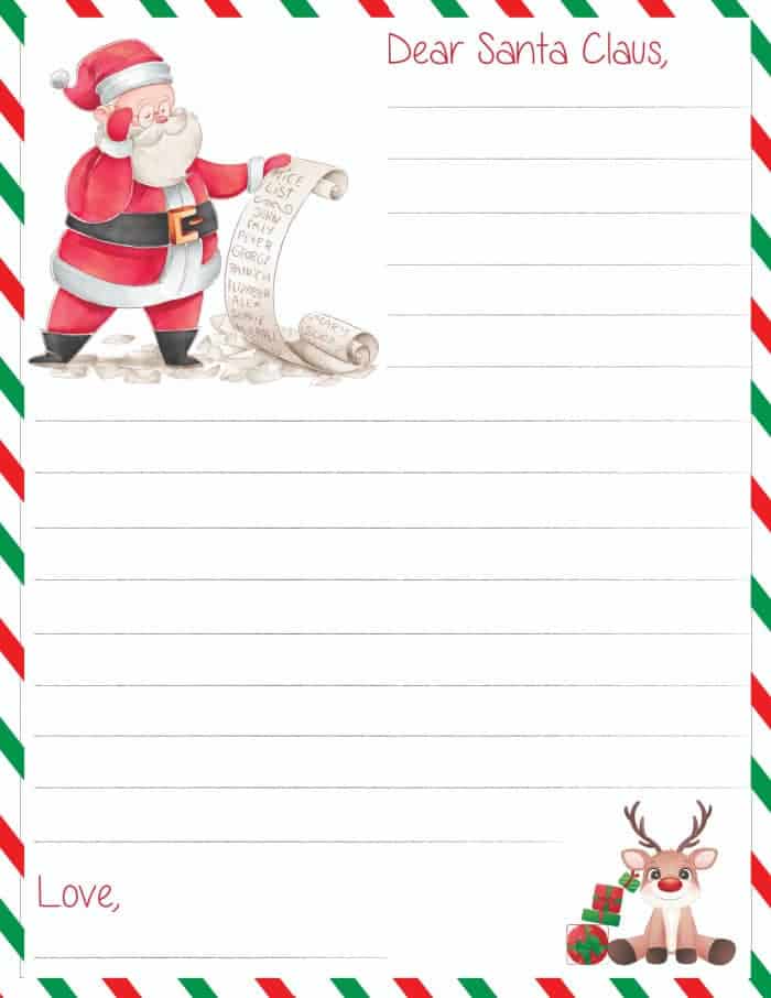 Santa letter template free download