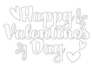 Free Printable Bubble Letters: Happy Valentine's Day