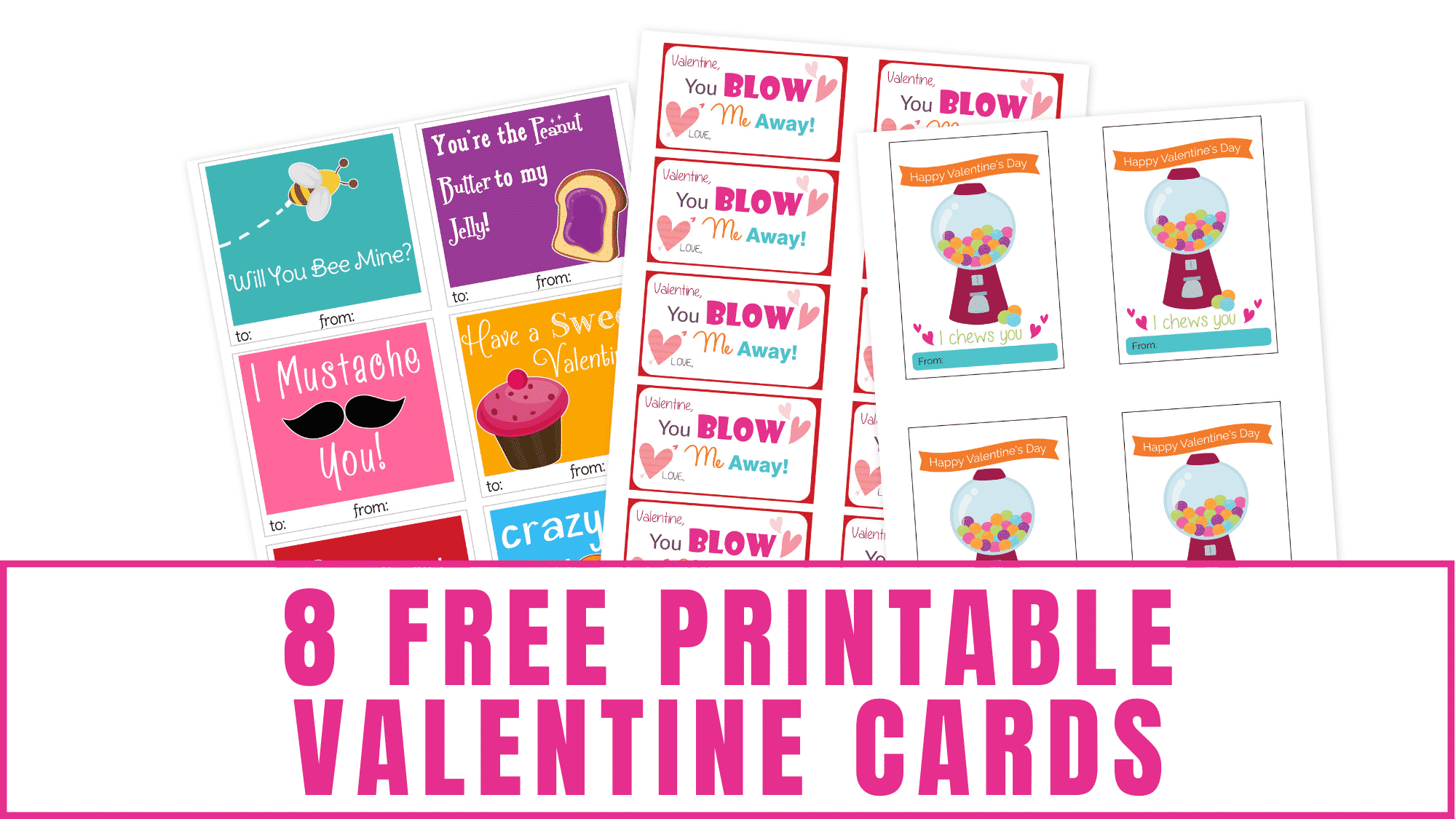 8 Free Printable Valentine Cards Freebie Finding Mom