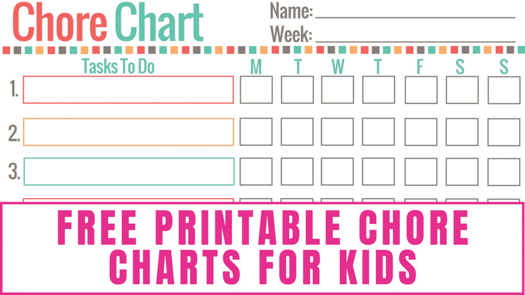 Free Printable Chore Chart for Kids