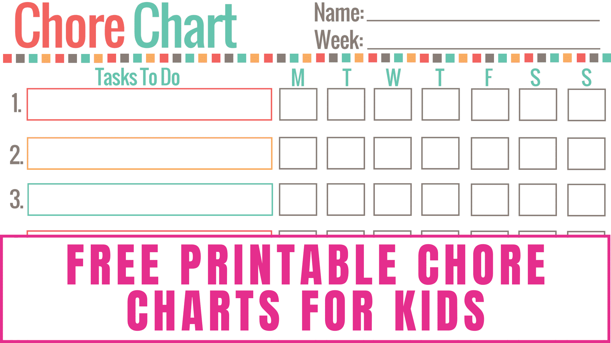 chore charts printable with pictures