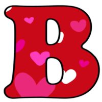 free printable colorful bubble letters valentine bubble letter b