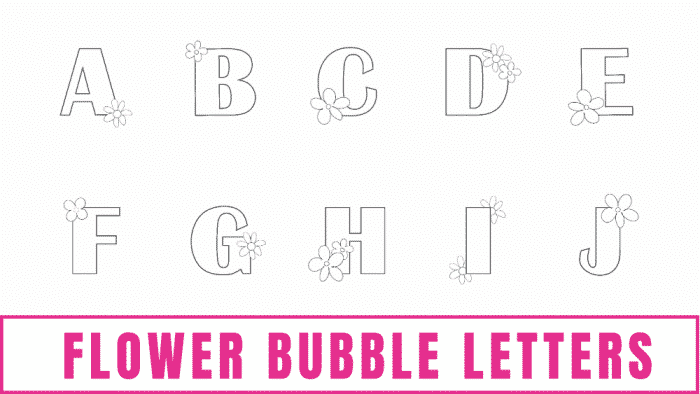 free printable letters with flowers