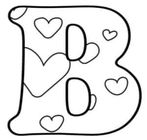 Free Printable Bubble Letters: Valentine Bubble Letter B