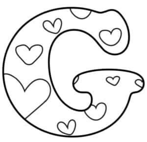 Free Printable Valentine Bubble Letters: Bubble Letter G - Freebie