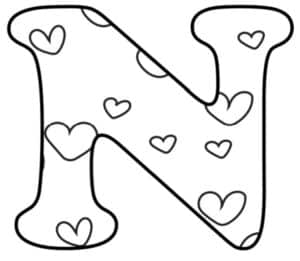 free printable valentine bubble letters bubble letter n