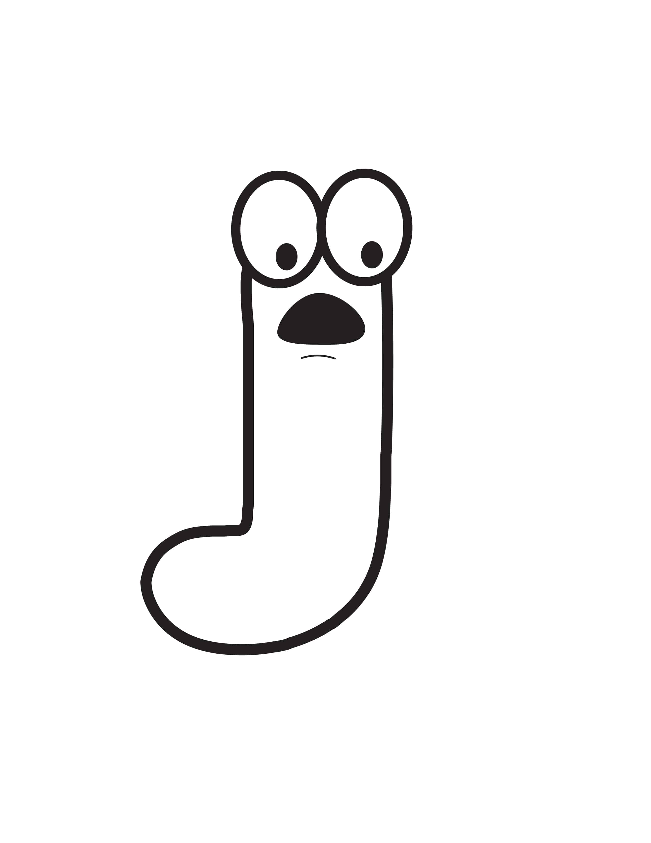 Free Printable Cartoon Letters Cartoon Letter J Freebie Finding Mom