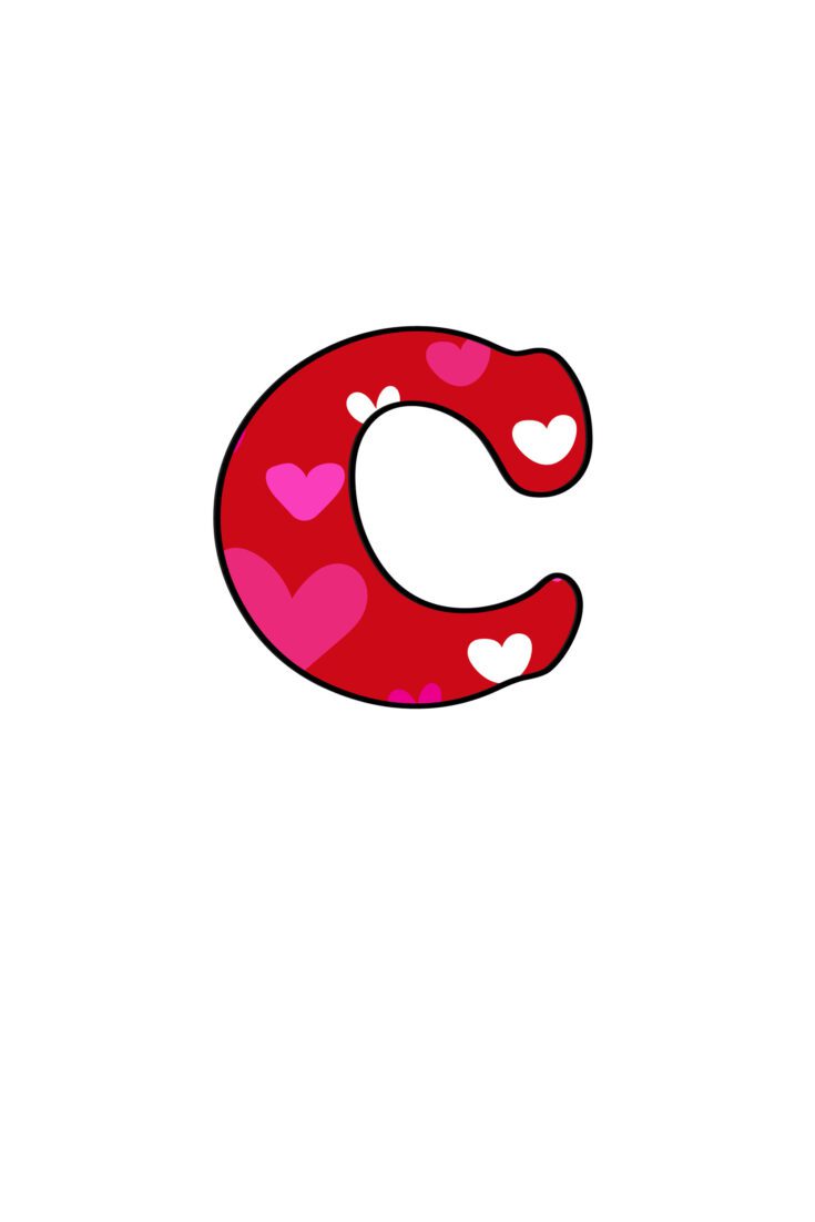 Free Printable Bubble Letters: Colorful Valentine Alphabet
