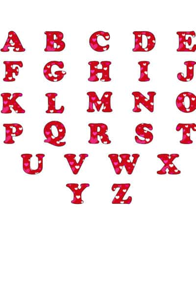 Free Printable Colorful Bubble Letters Valentine Bubble Letters Alphabet
