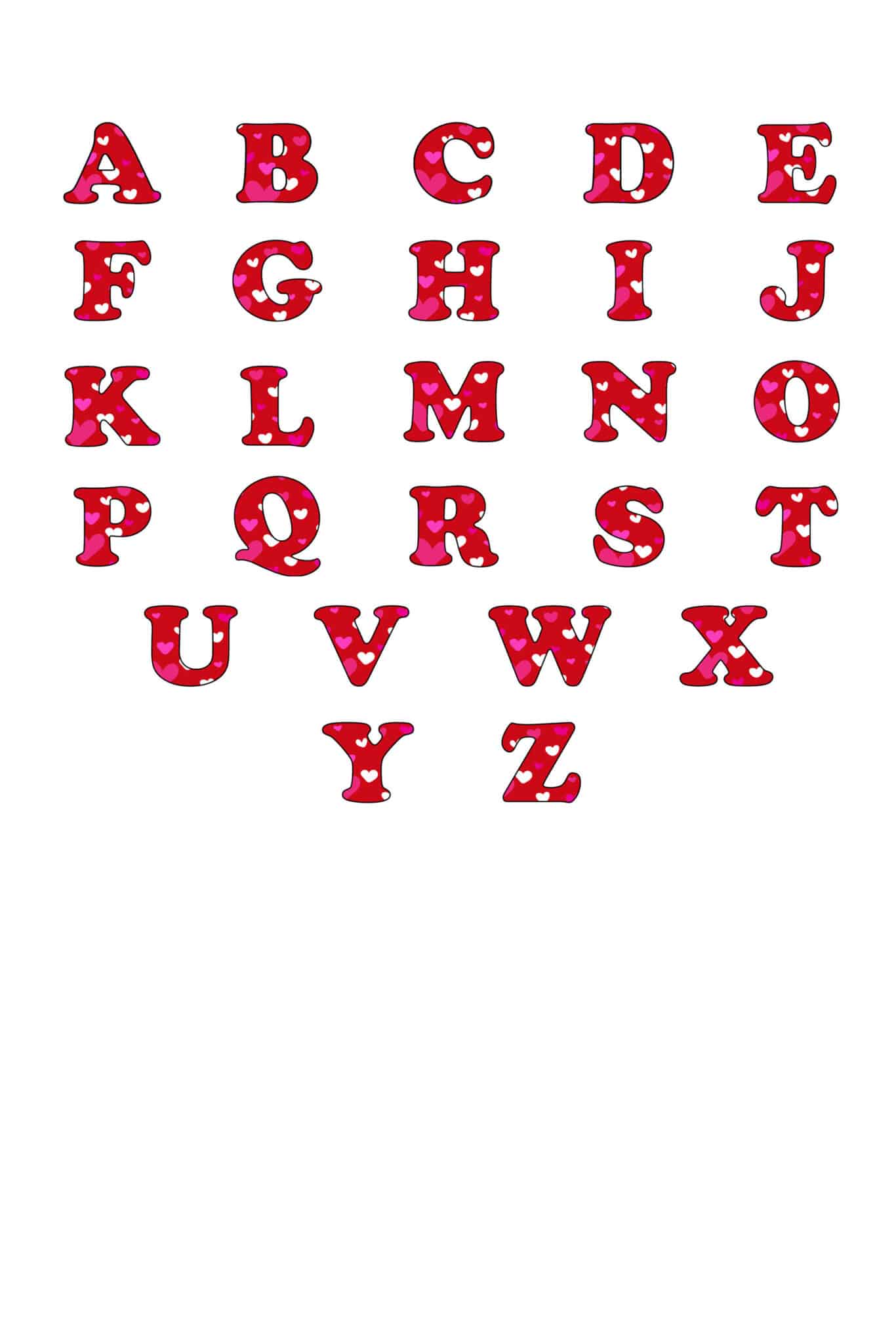 Free happy valentine's day in bubble letters printable Free Printable Colorful Bubble Letters: Valentine Bubble Letters