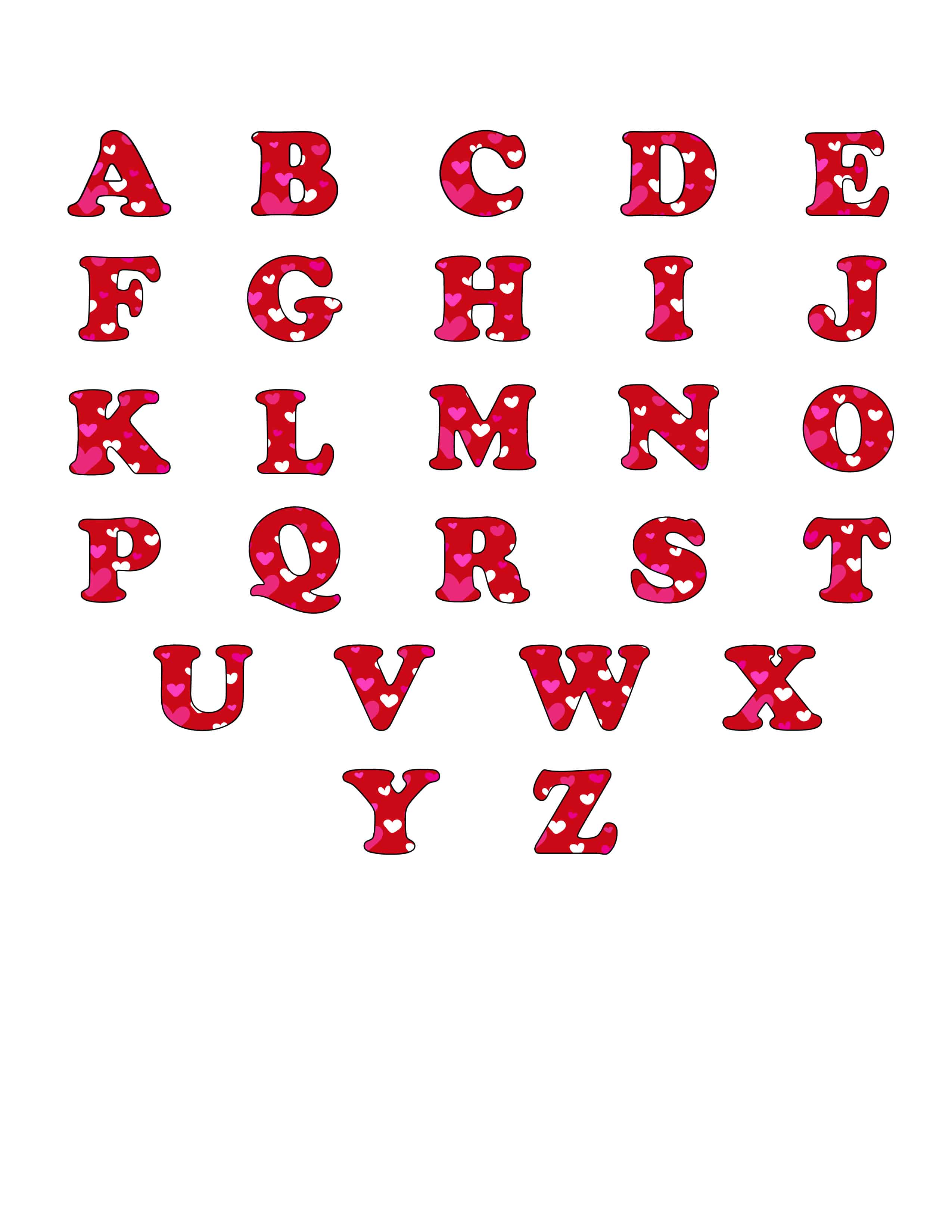free printable colorful bubble letters valentine bubble