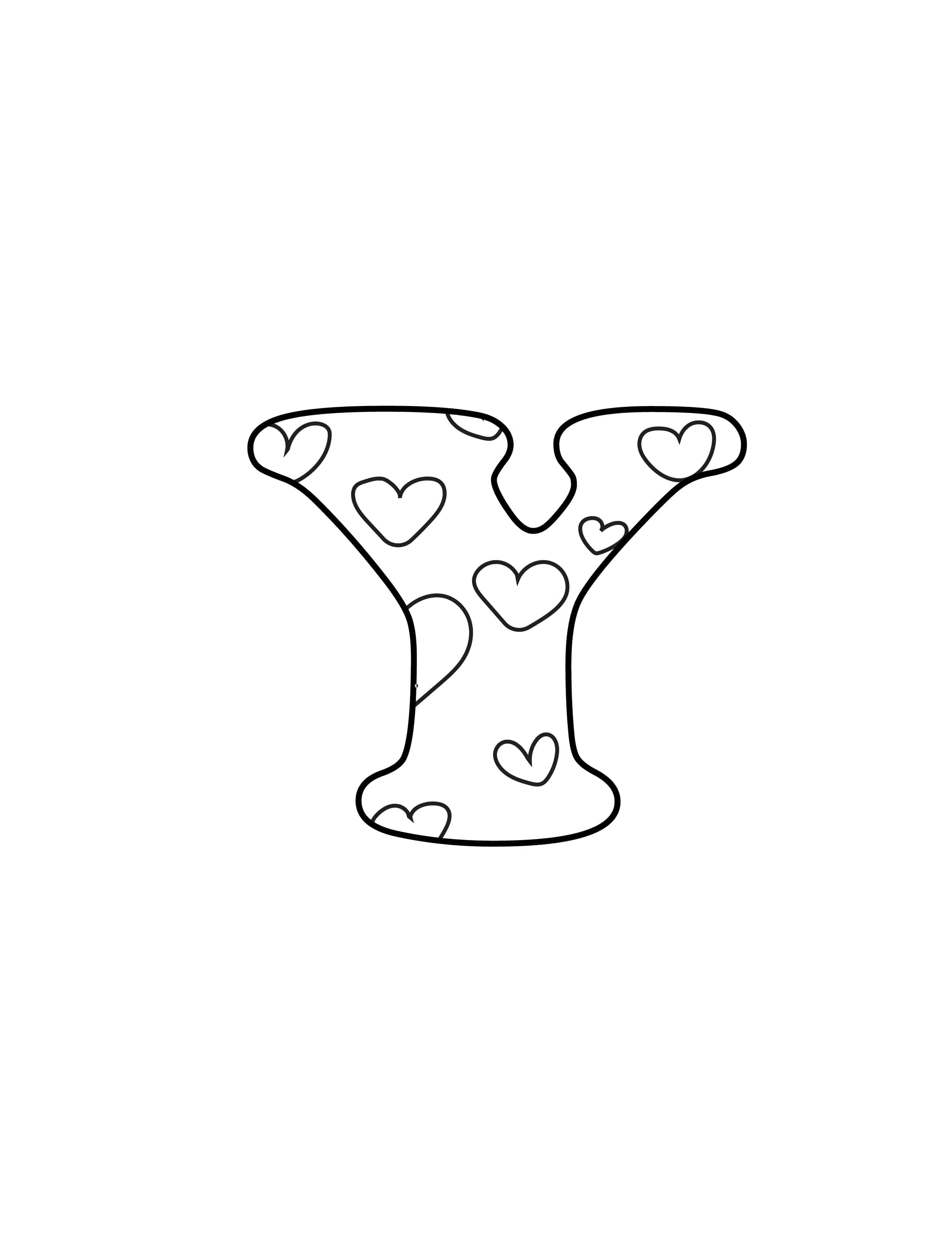 Free Printable Bubble Letters Valentine Bubble Letter Y