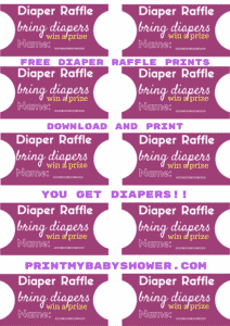 10 Free Printable Diaper Raffle Tickets - Freebie Finding Mom