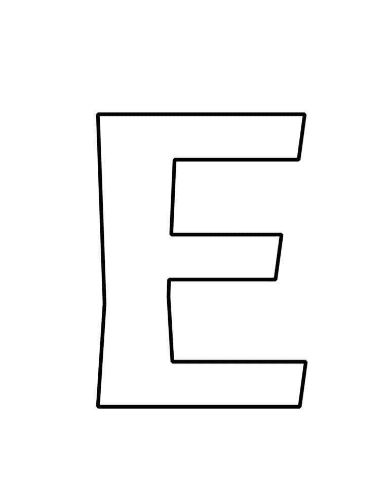 Free Printable Bubble Letter E (Lowercase and Uppercase)