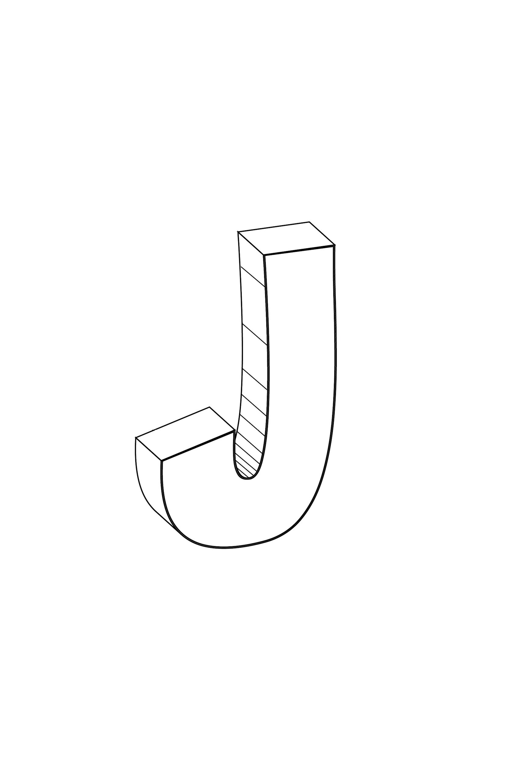 Free Printable Bubble Letter J