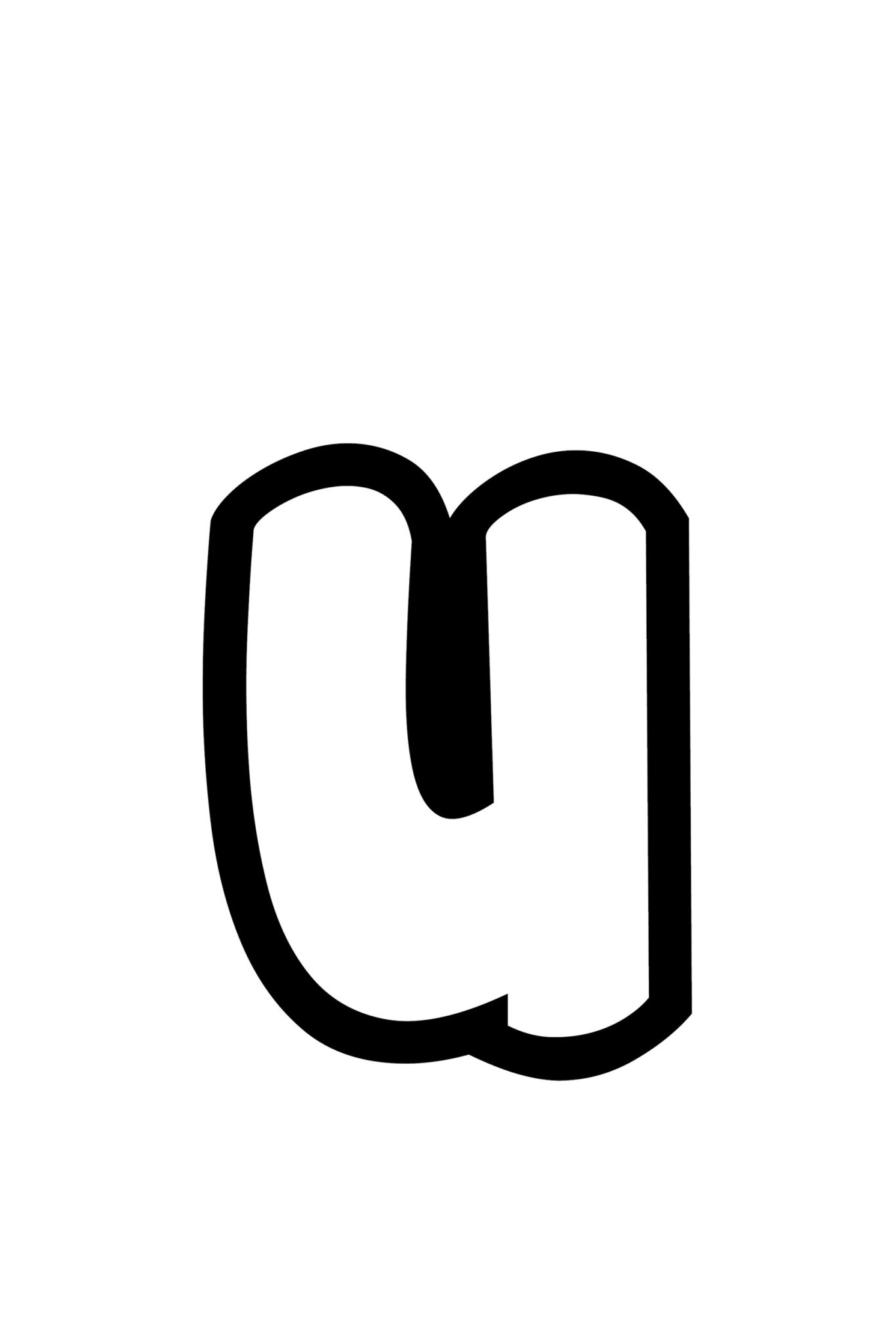 Free Printable Bubble Letter U