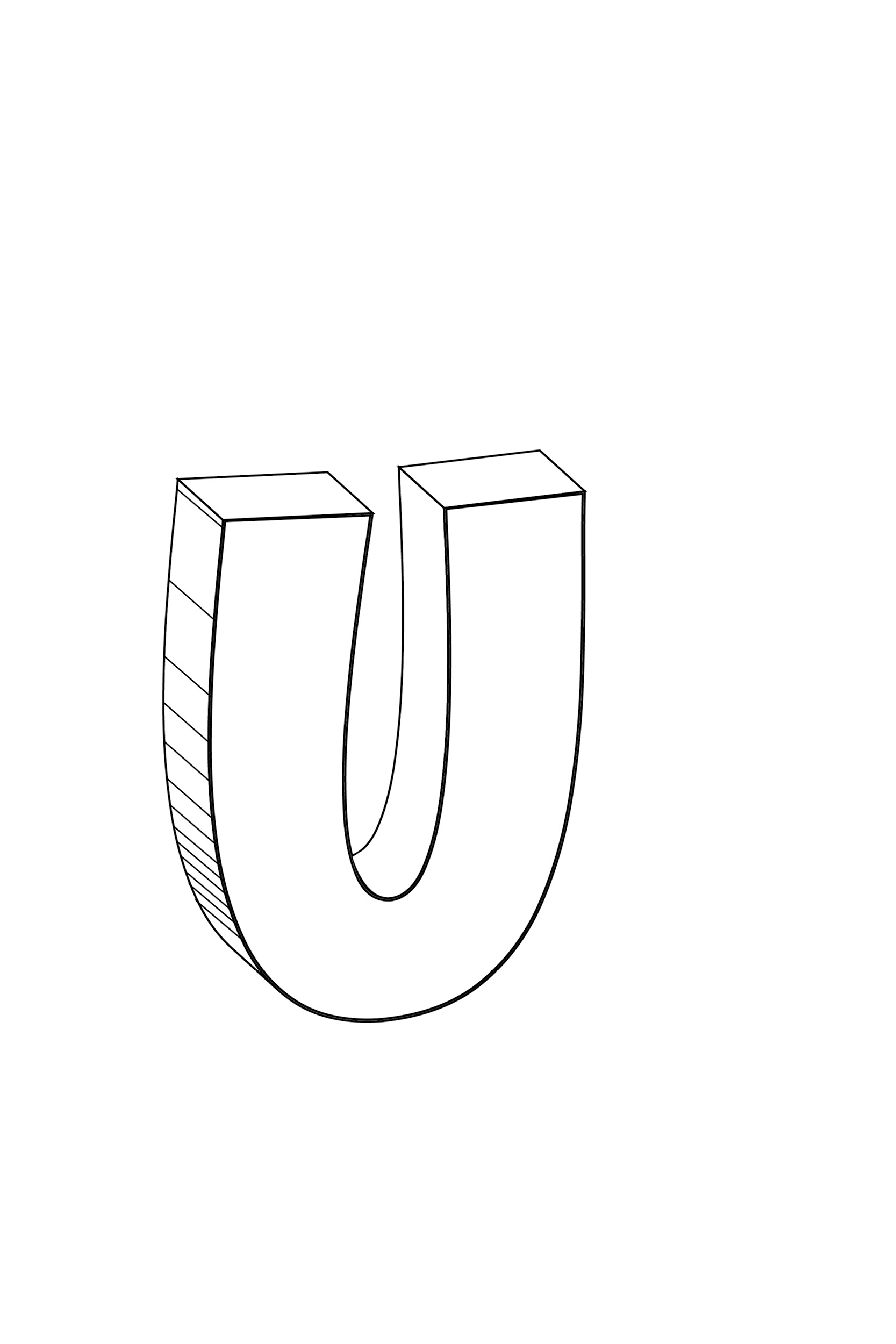 Free Printable Bubble Letter U