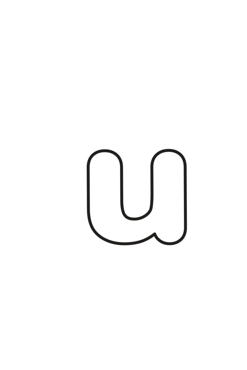 free printable bubble letter u freebie finding mom