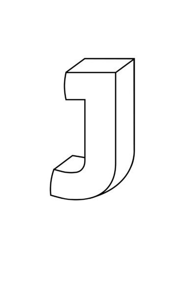 Free Printable Bubble Letter J