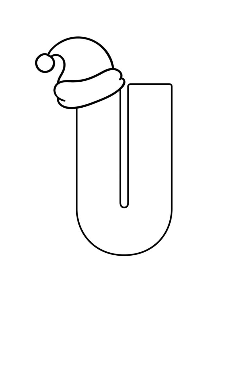 Free Printable Bubble Letter U