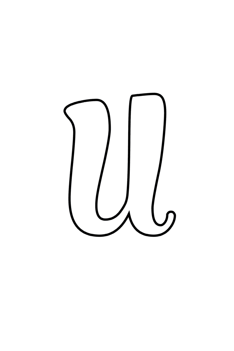 free printable bubble letter u freebie finding mom