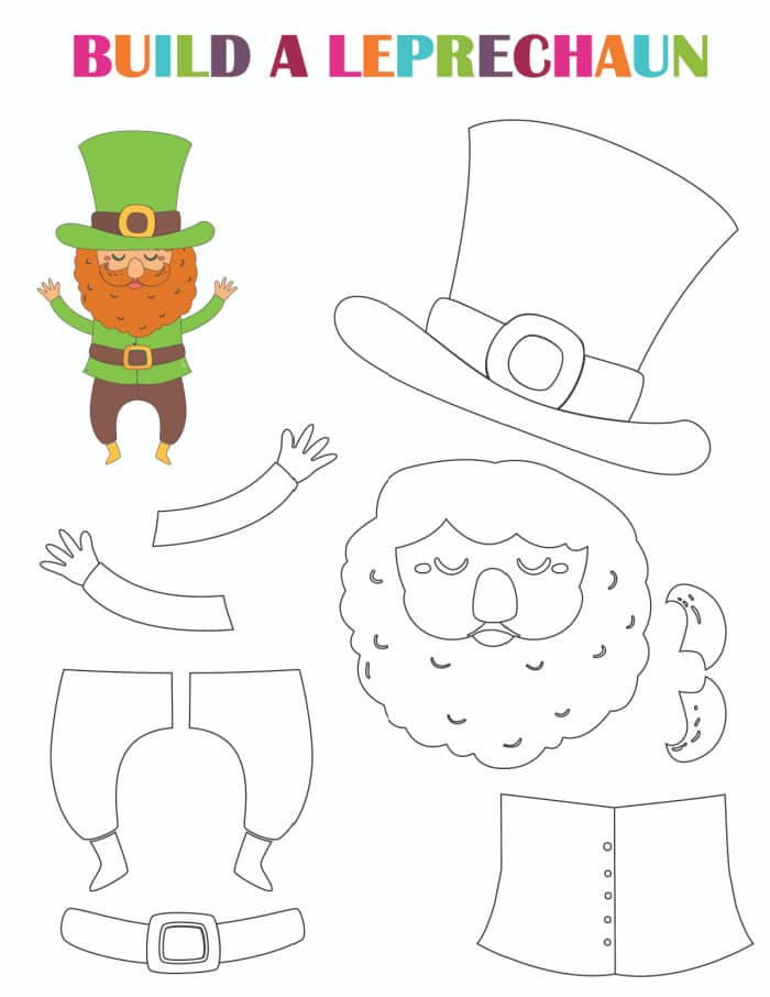 Leprechaun Printable St Patrick s Day Crafts Freebie Finding Mom