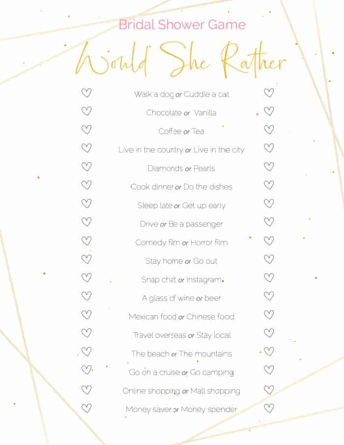 10 Free Printable Bridal Shower Games - Freebie Finding Mom