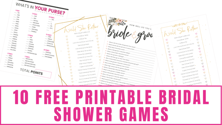 10 Free Printable Bridal Shower Games - Freebie Finding Mom