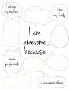 4 Free Printable Self Esteem Worksheets - Freebie Finding Mom