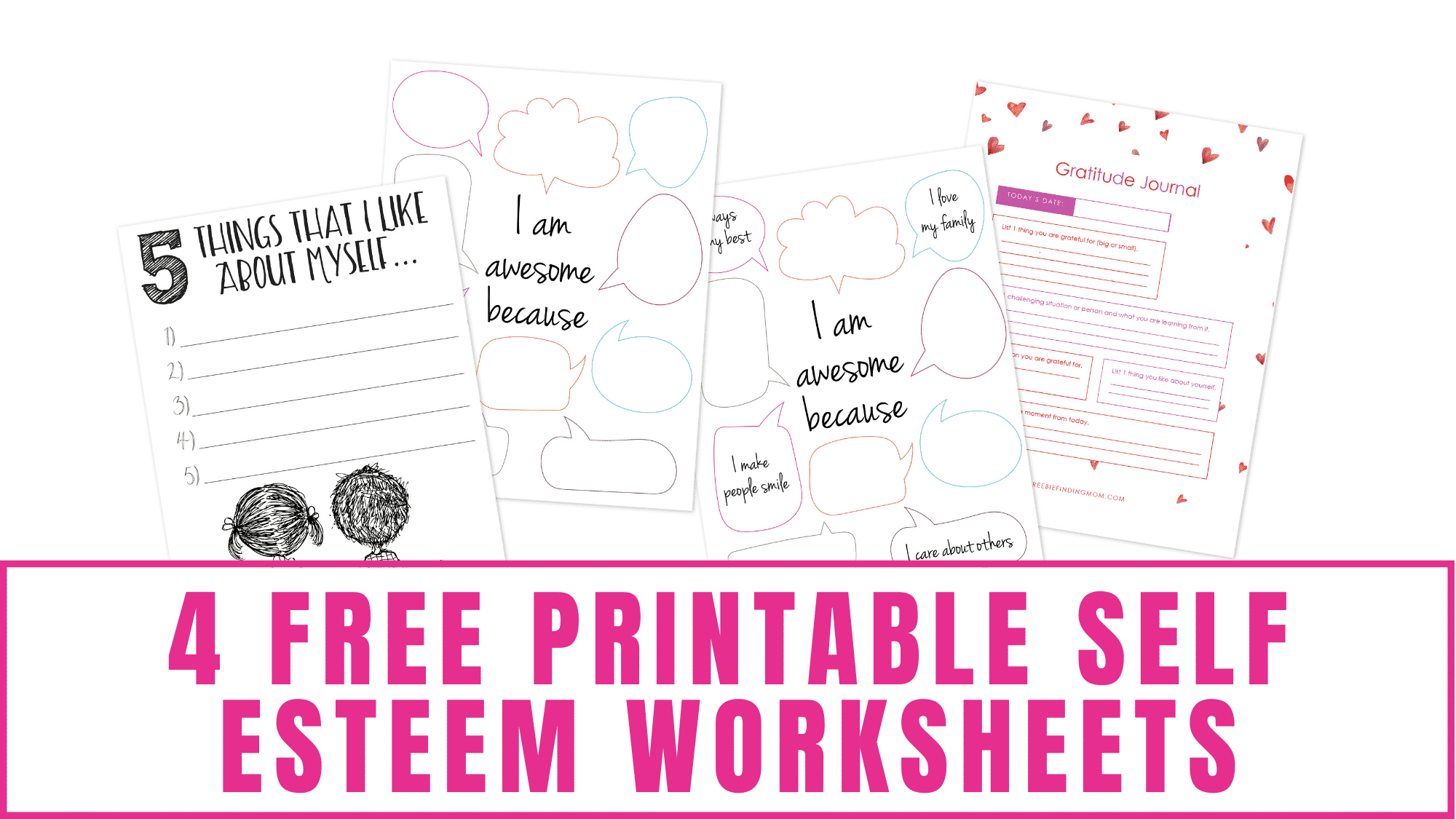 4 free printable self esteem worksheets freebie finding mom