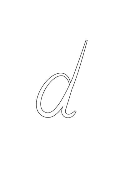 free printable calligraphy lowercase letters calligraphy lowercase D