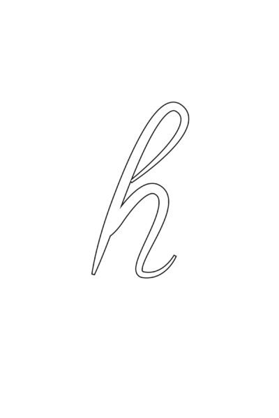 free printable calligraphy lowercase letters calligraphy lowercase H
