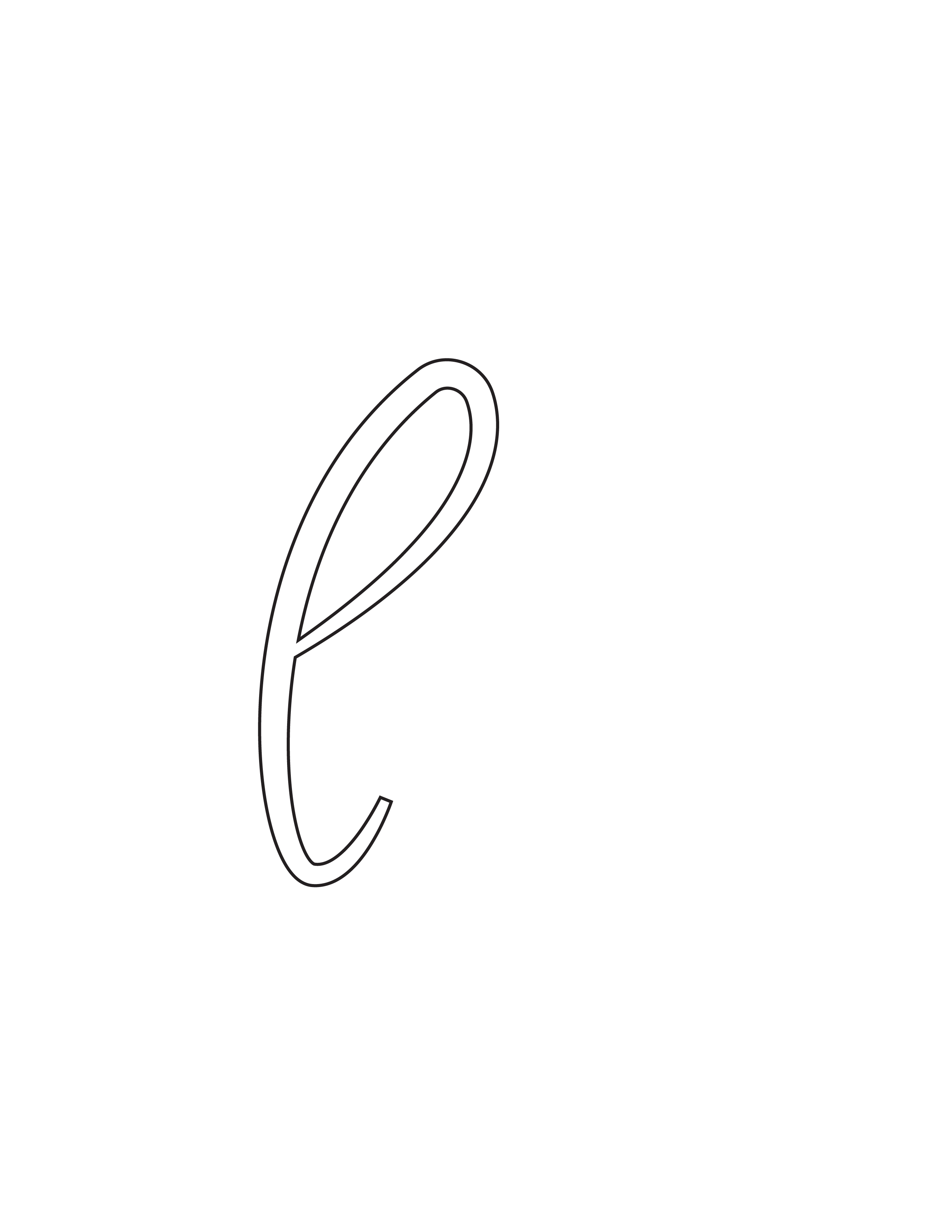 Free Printable Alphabet Letters Calligraphy Lowercase L