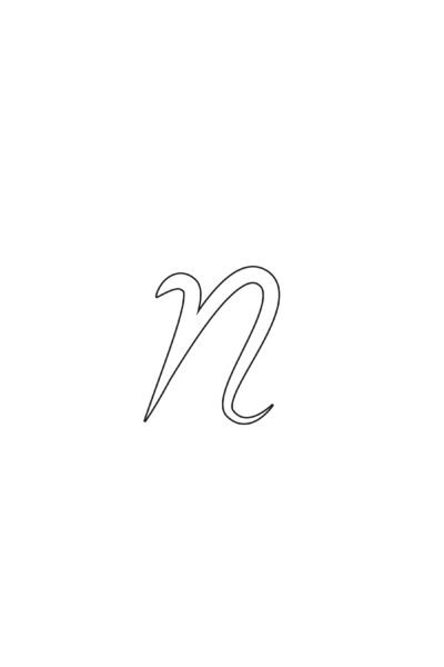 free printable calligraphy lowercase letters calligraphy lowercase N
