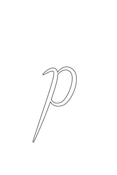 free printable calligraphy lowercase letters calligraphy lowercase P
