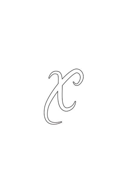 free printable calligraphy lowercase letters calligraphy lowercase X