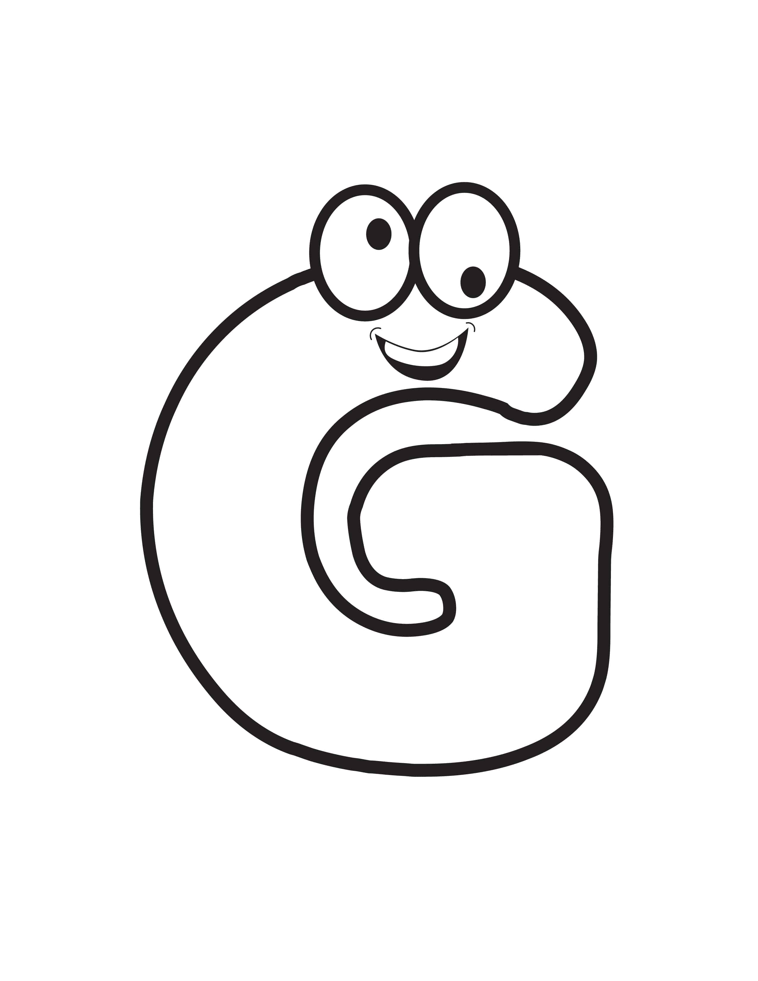 Free Printable Cartoon Letters Cartoon Letter G Freebie Finding Mom