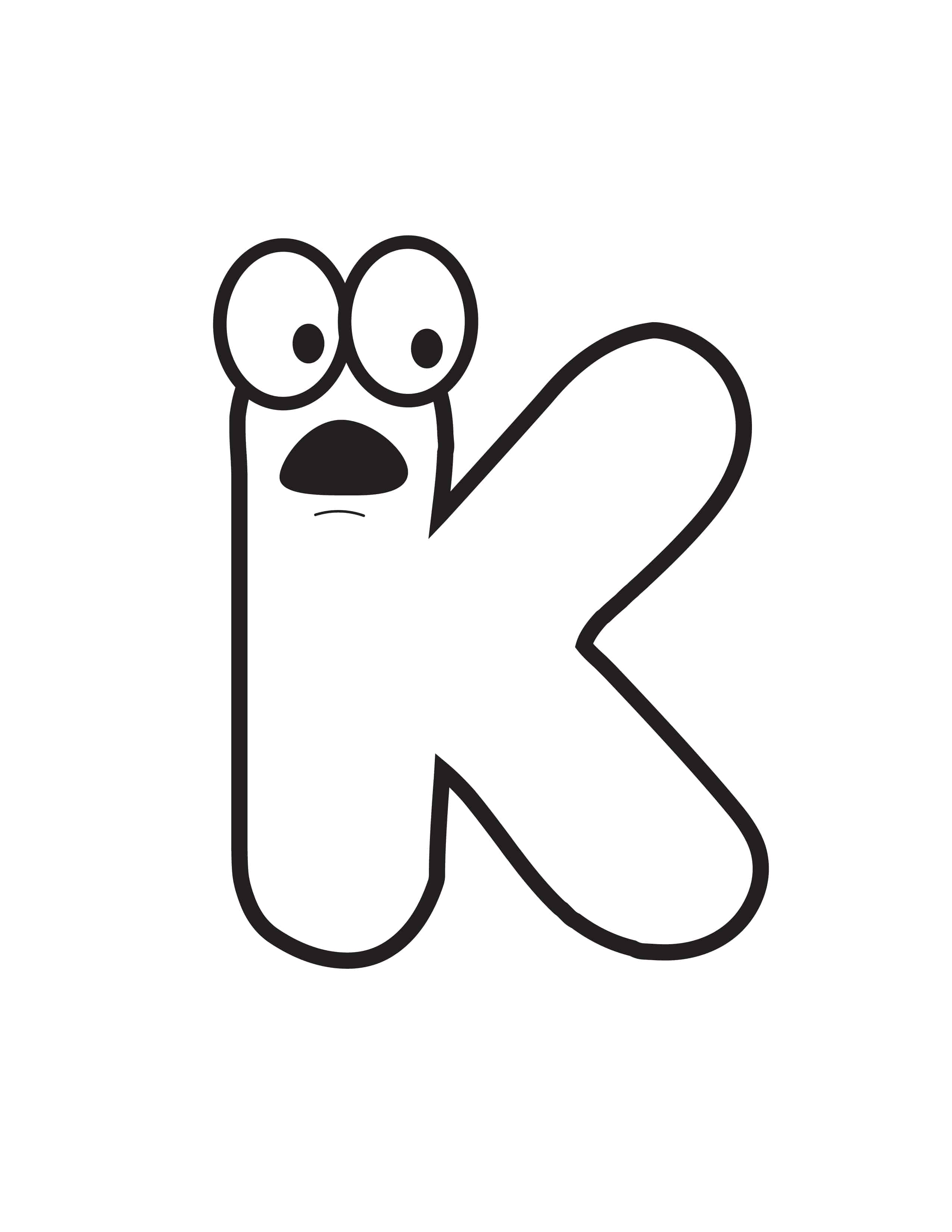 free printable cartoon letters cartoon letter k freebie finding mom