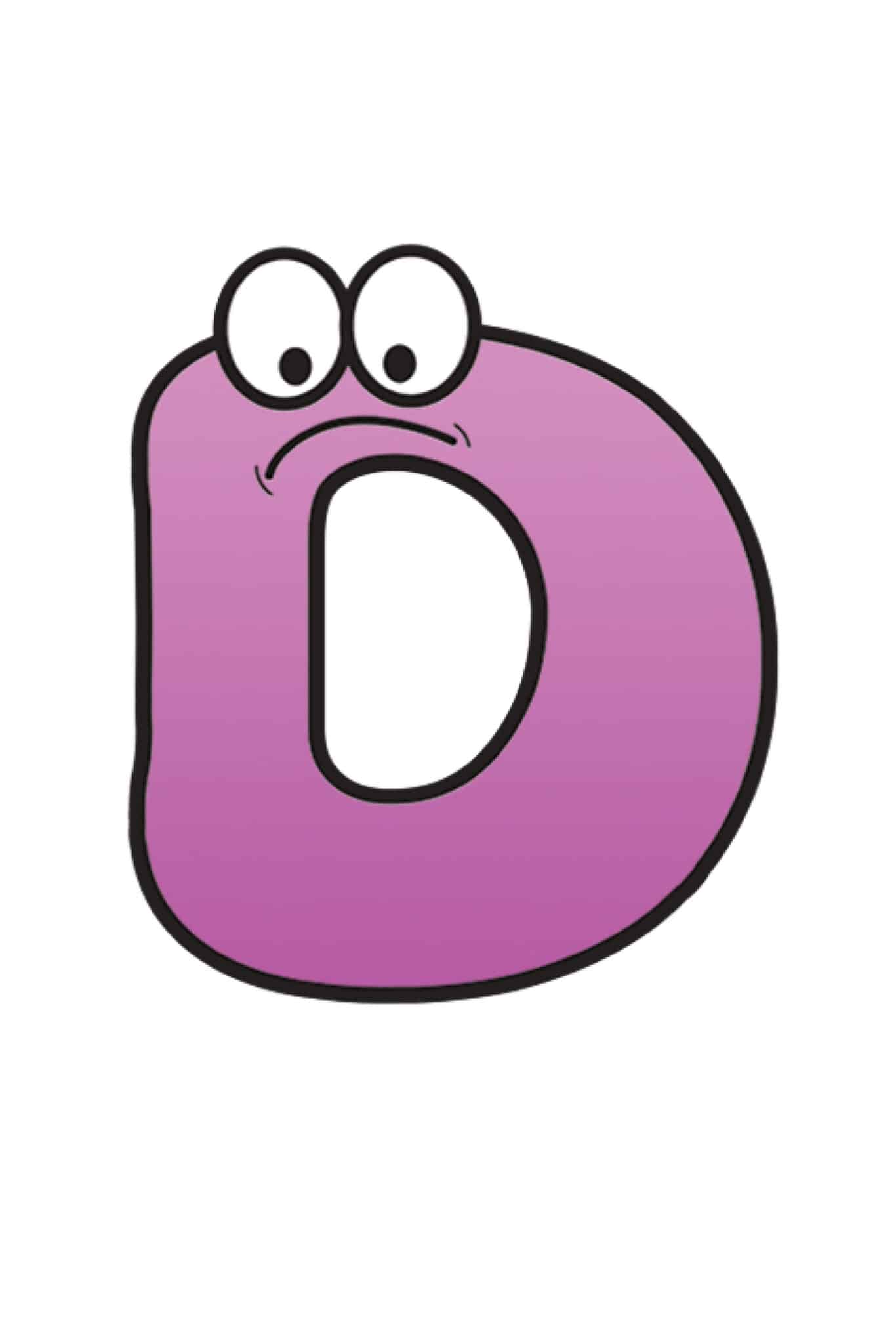Free Printable Colorful Cartoon Letters Alphabet