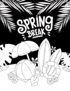 Spring Break Coloring Pages (Free PDFs) - Freebie Finding Mom