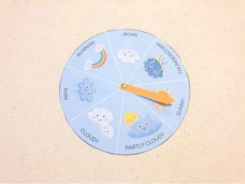 Free Weather Wheel Printable Preschool Activity