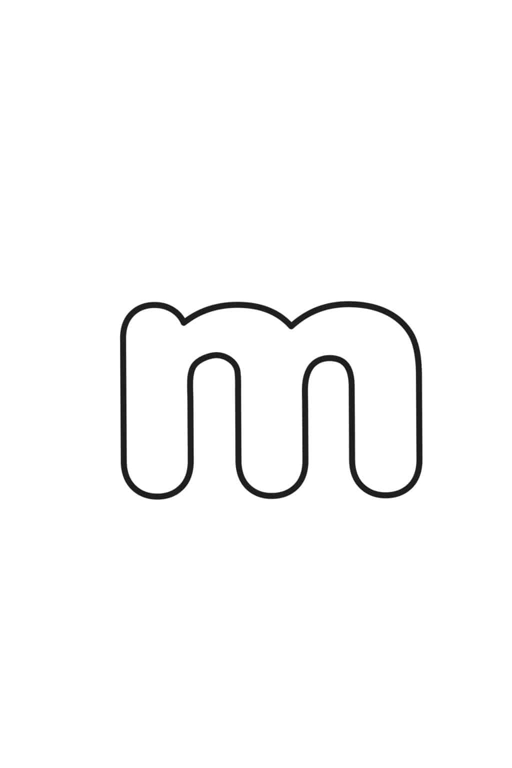Printable Bubble Letters: Fancy Bubble Letter M
