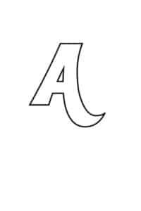 Printable 3D Bubble Letter A